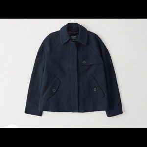 NWT ABERCROMBIE & FITCH WOOL BLEND SWING COAT
